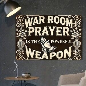 War Room Prayer Tin Wall Decor